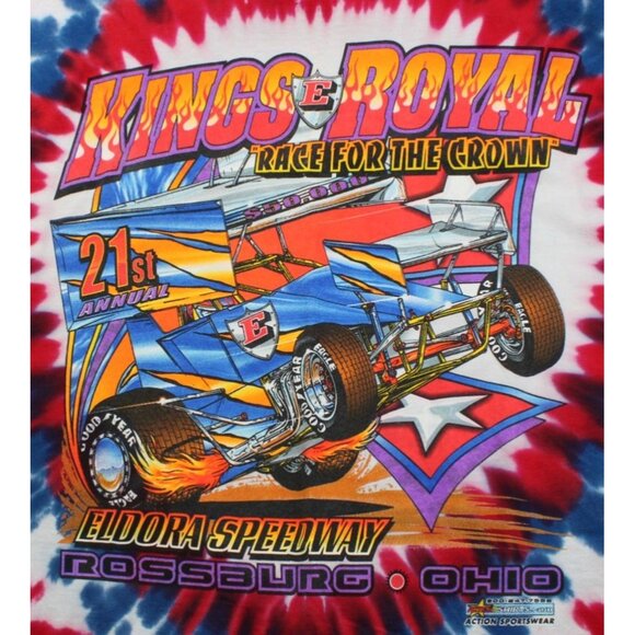 VTG 2004 Kings Royal Race For The Crown 21st Annual Tie-Dye T-Shirt XL Anvil - Picture 2 of 8
